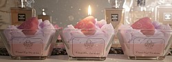 VELAS LUXE TIPO POSTRE AROMÁTICAS. CHANEL N.5 Y FLOR DE LOTO